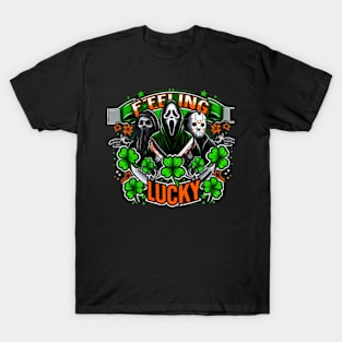 Patrick’s Day Men Of Horror Feeling Lucky T-Shirt